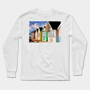 Hengistbury Head Beach Huts Bournemouth Dorset UK Long Sleeve T-Shirt